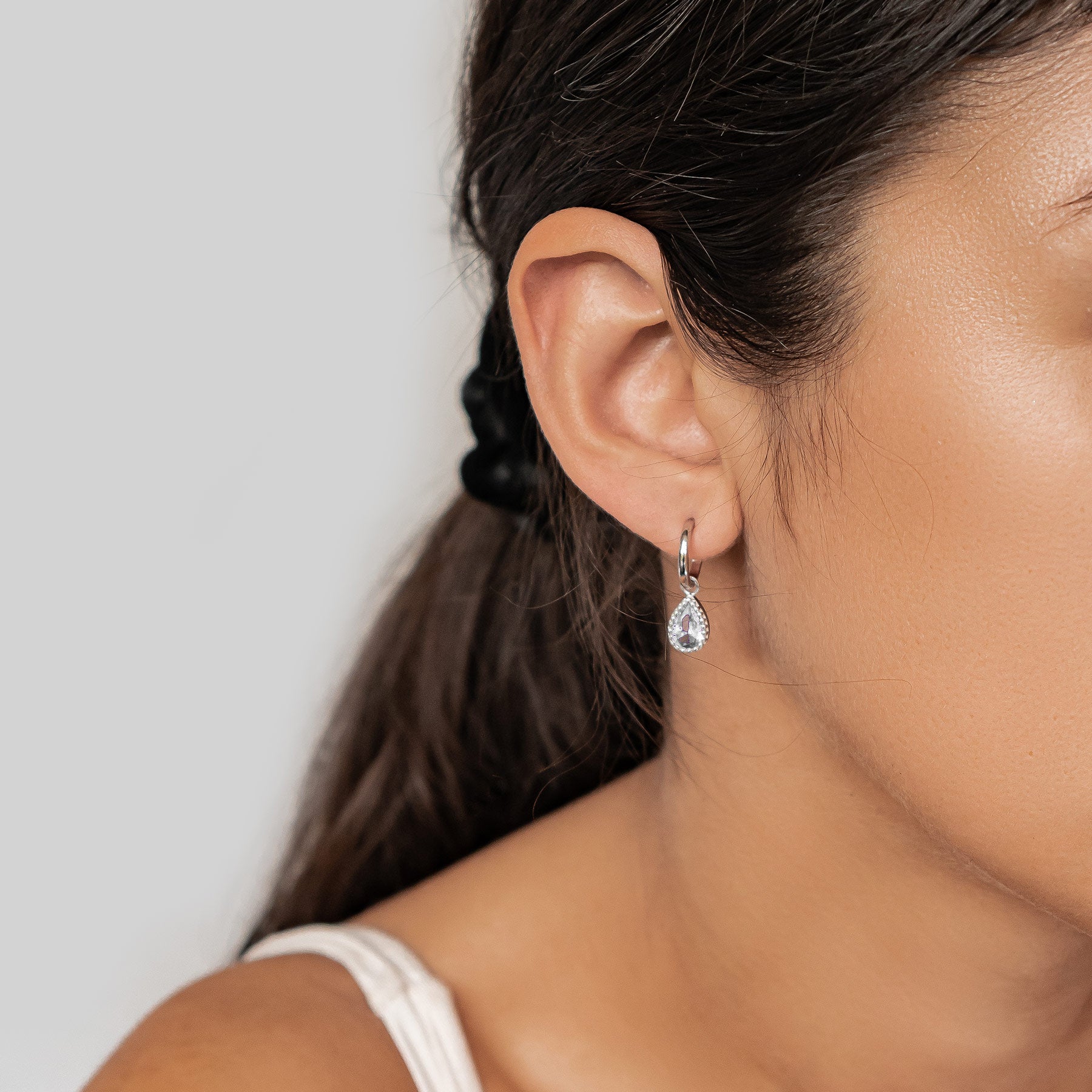 Juni Alexandrit Geburtsstein Creolen Sterlingsilber