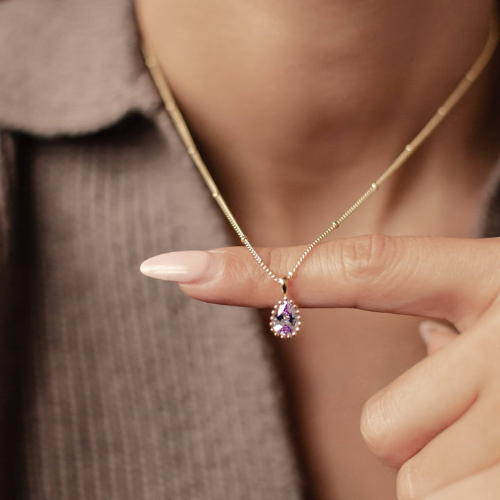 Collier Pierre de Naissance Juin Alexandrite Argent Sterling