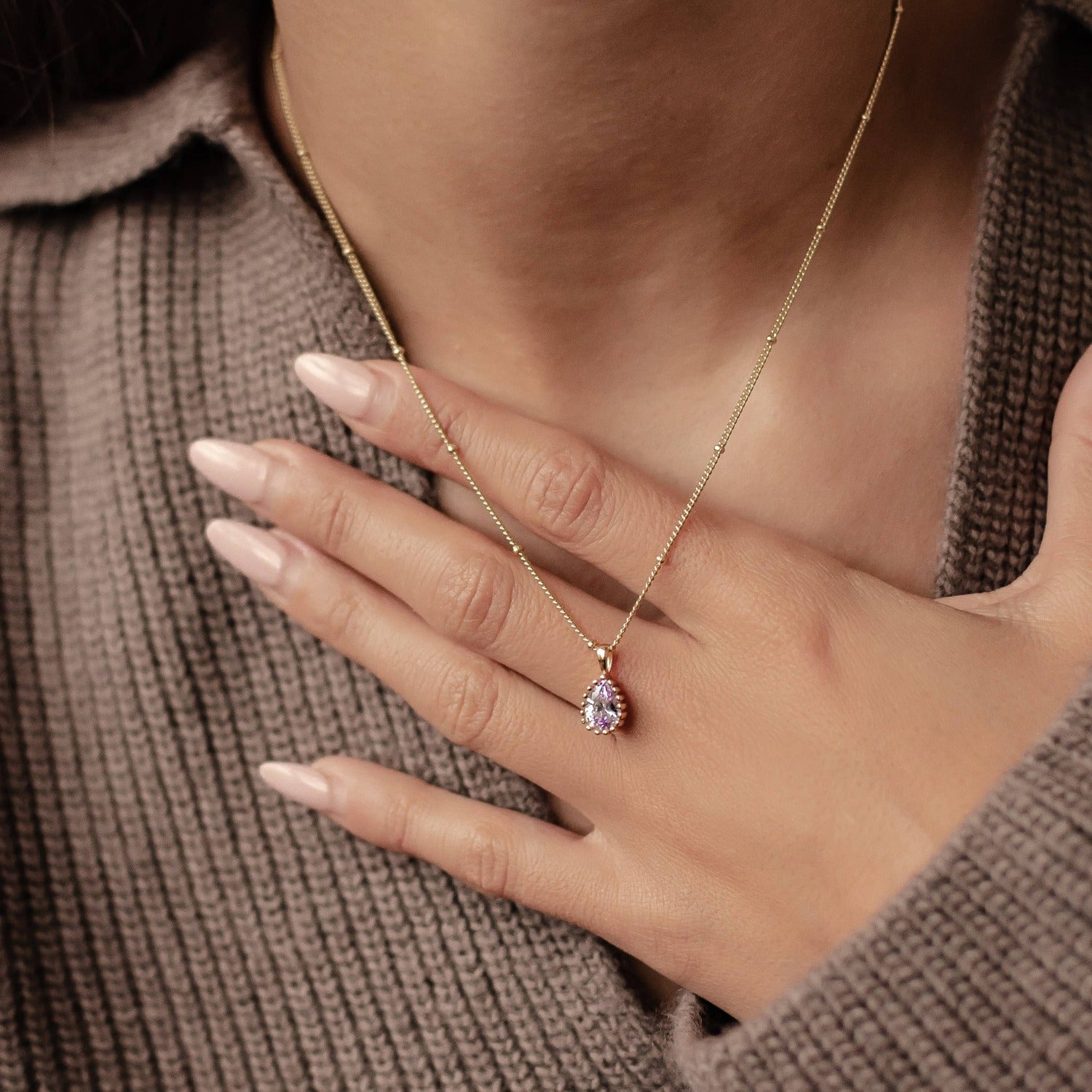 Collar Birthstone Junio Alejandrita Plata de Ley 925