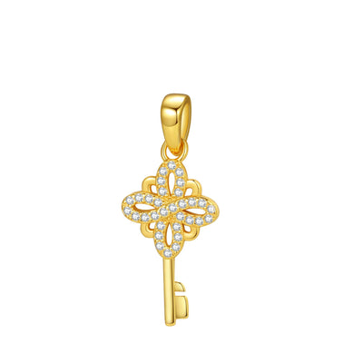 Collier Pendentif Clé Nouveaux Départs Sterling Argent