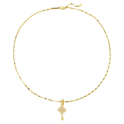 Collier Pendentif Clé Nouveaux Départs Sterling Argent