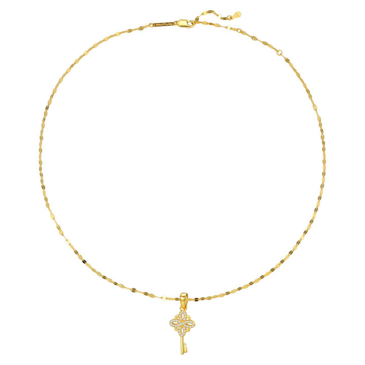 Collier Pendentif Clé Nouveaux Départs Argent Sterling