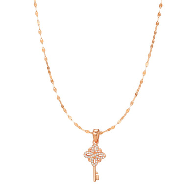 Collier Pendentif Clé Nouveaux Départs Sterling Argent