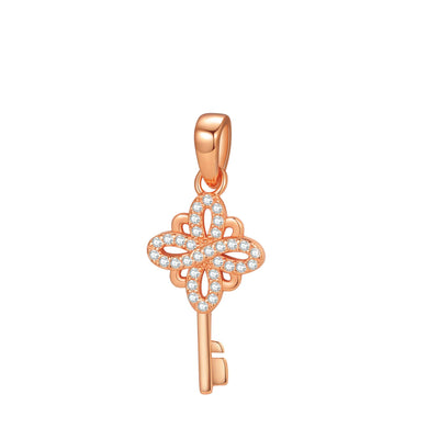 Collier Pendentif Clé Nouveaux Départs Sterling Argent
