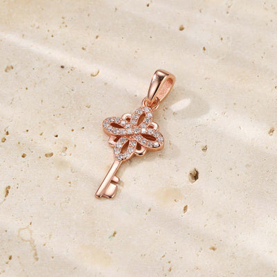 Collier Pendentif Clé Nouveaux Départs Sterling Argent