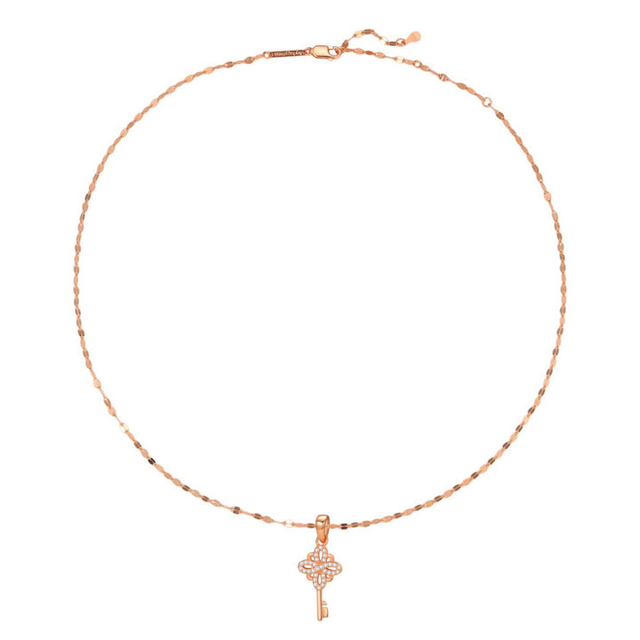 Collier Pendentif Clé Nouveaux Départs Argent Sterling