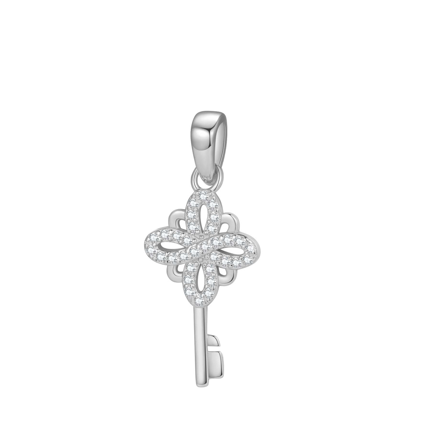 Collier Pendentif Clé Nouveaux Départs Sterling Argent