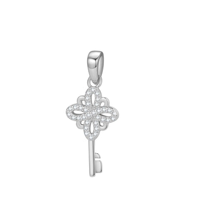 Collier Pendentif Clé Nouveaux Départs Sterling Argent