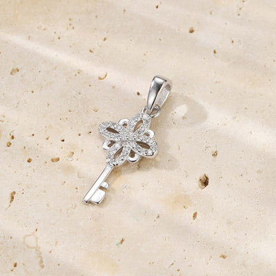 Collier Pendentif Clé Nouveaux Départs Sterling Argent