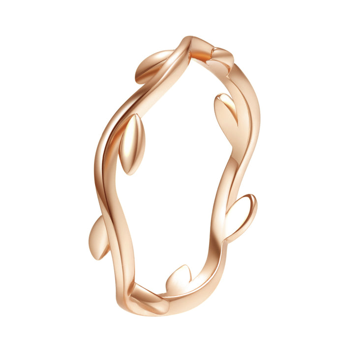 Lorbeer Ring Sterlingsilber in Gold