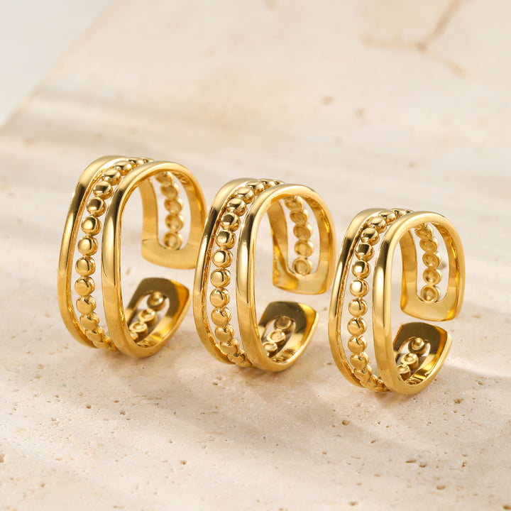 Bague Ouverte Perles – Waterproof