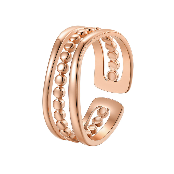 Layered Bead Open Ring Waterproof