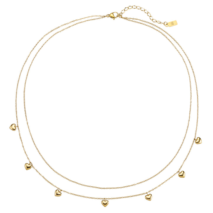 Collier Multi Rangs Cœur Épais Imperméable