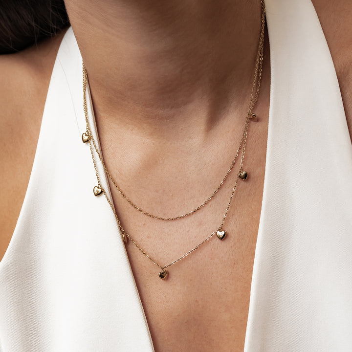 Collar a Capas Corazón Chunky Waterproof