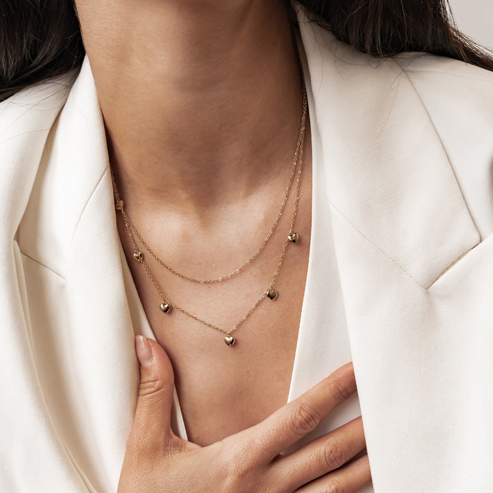 Collar a Capas Corazón Chunky Waterproof
