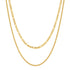 Layered Curb & Paperclip Chain Necklace Waterproof