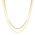 Layered Oval & Snake Chain Necklace Waterproof