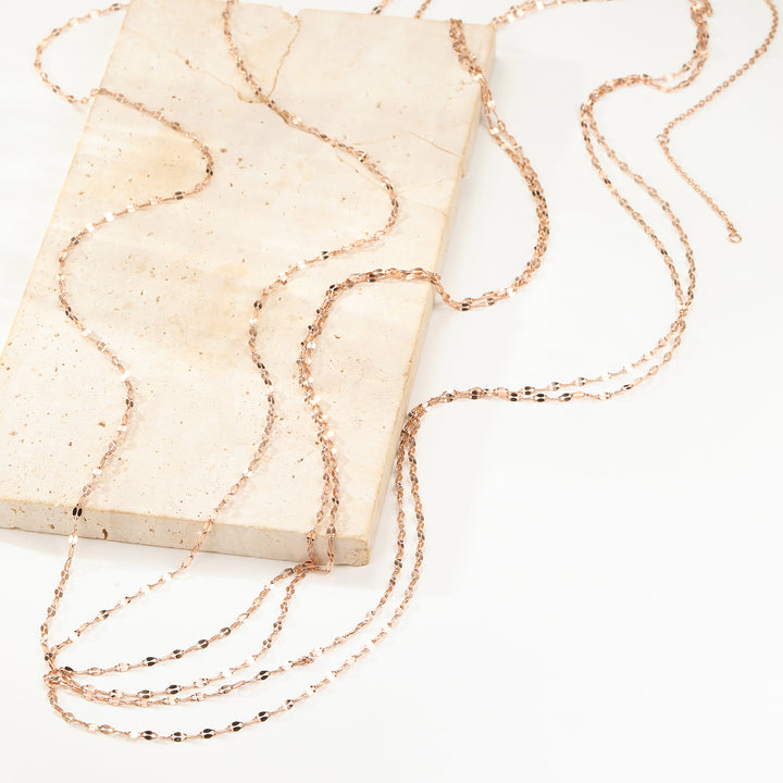 Layered Rolo Body Chain Waterproof