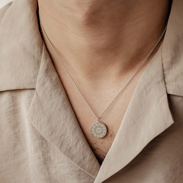 Libra Constellation Gemstone Luminous Necklace - Glowing Pendant Sweater Chain, Zodiac Jewelry Gift