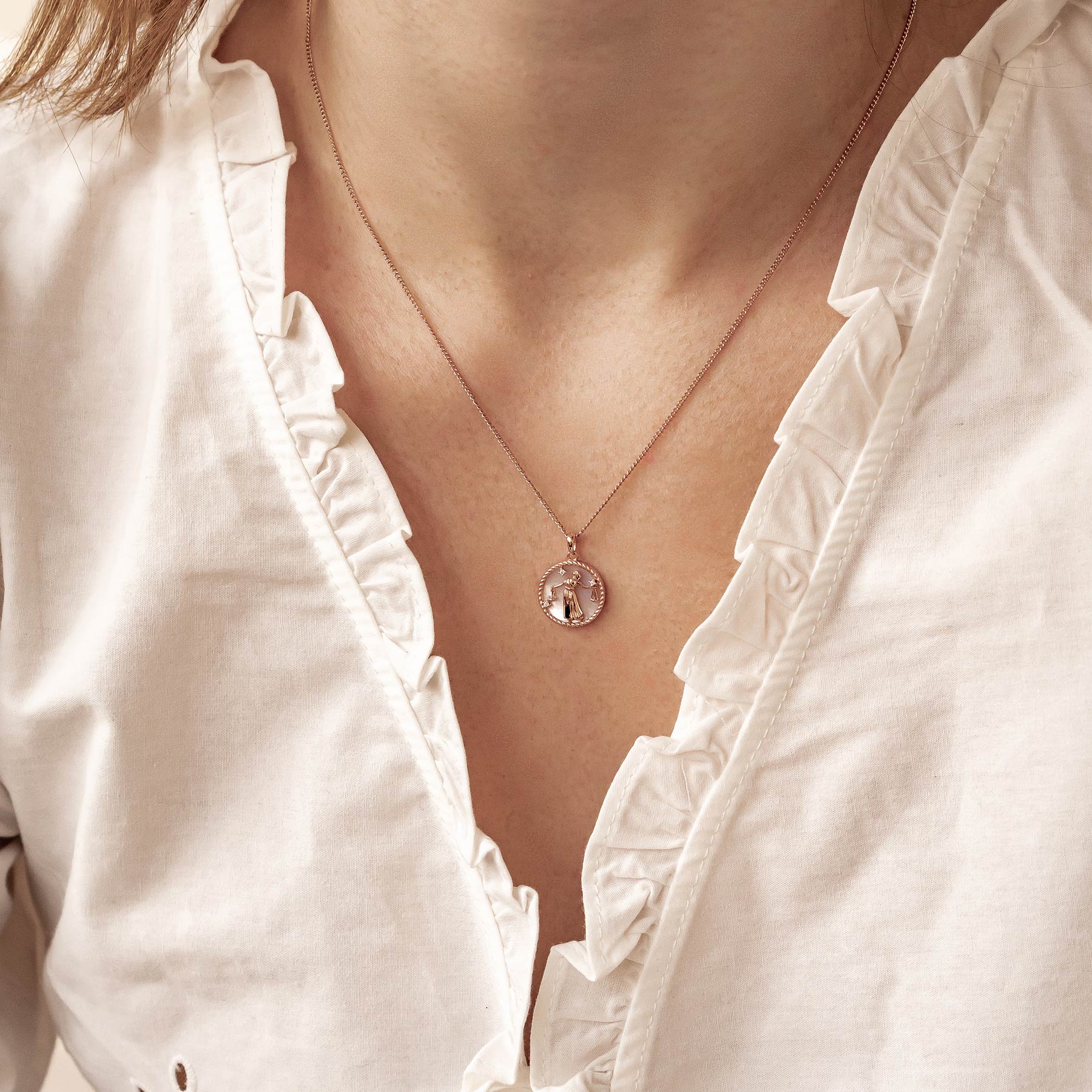 Collier pendentif zodiaque Balance