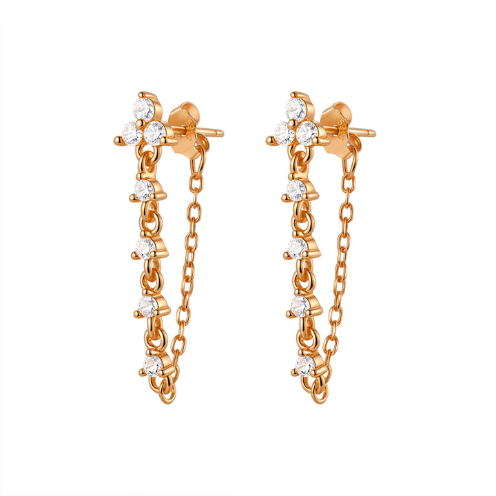 Pendientes de Cadena Lirio Blossom Plata de Ley 925