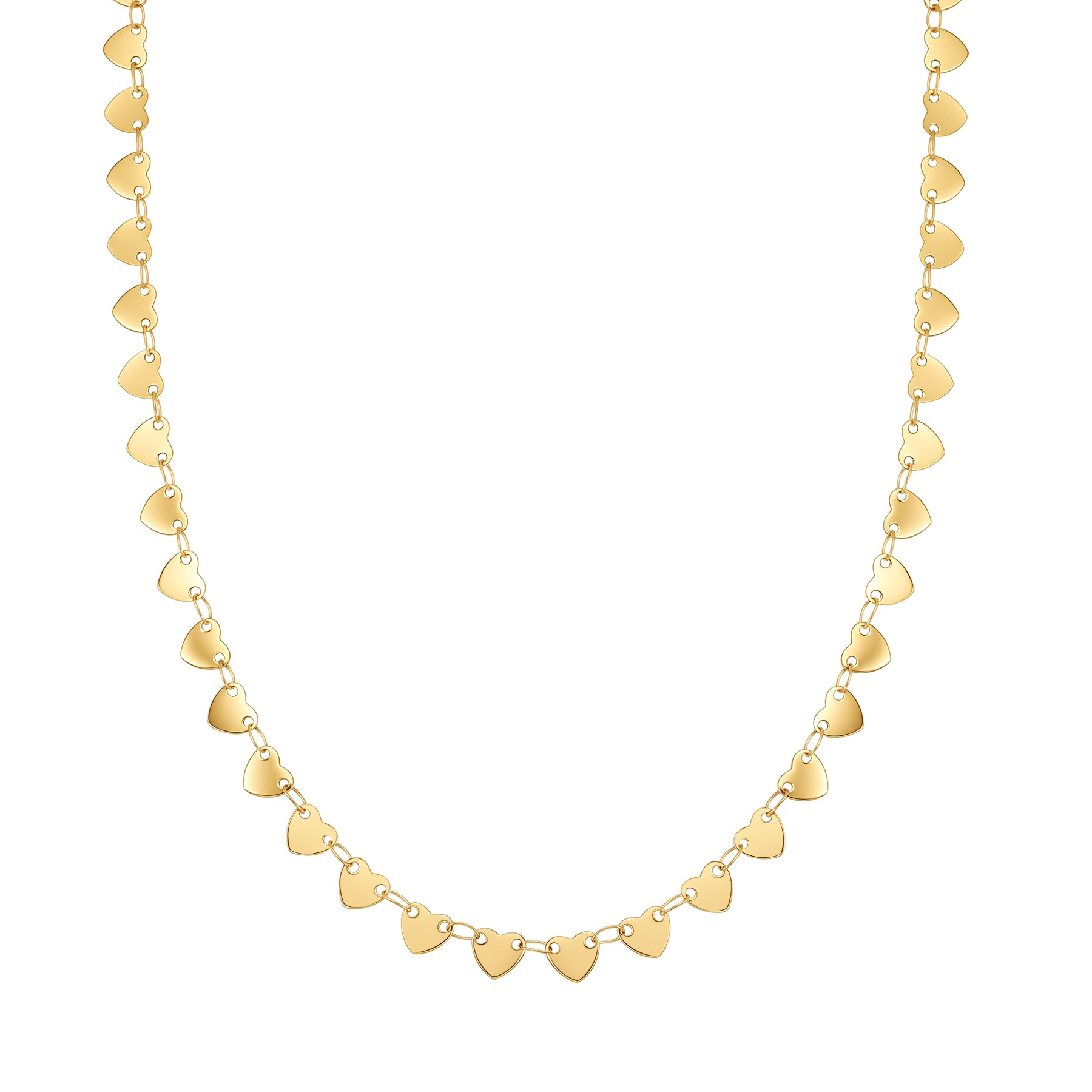 Linked Heart Statement Necklace Waterproof