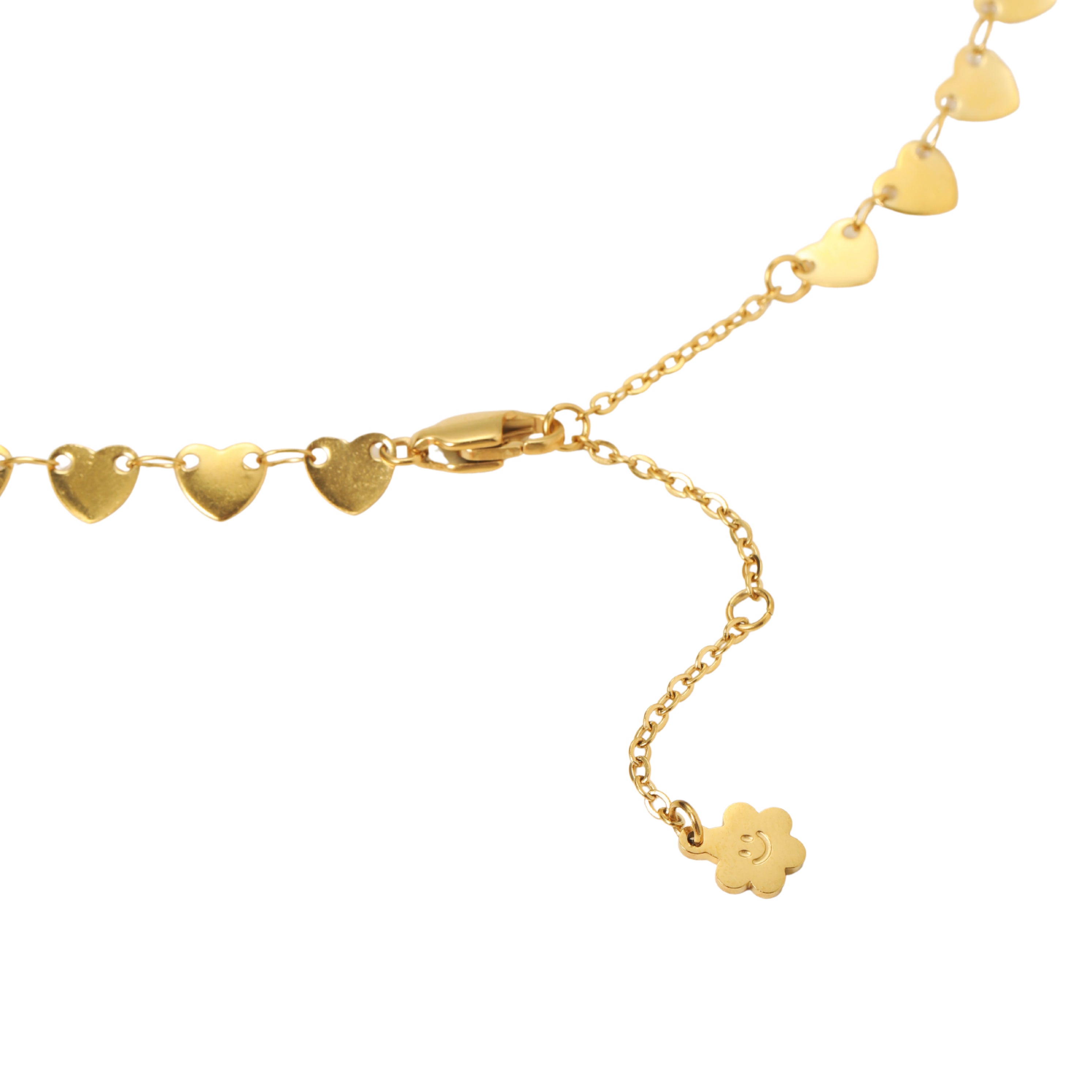 Linked Heart Statement Necklace Waterproof