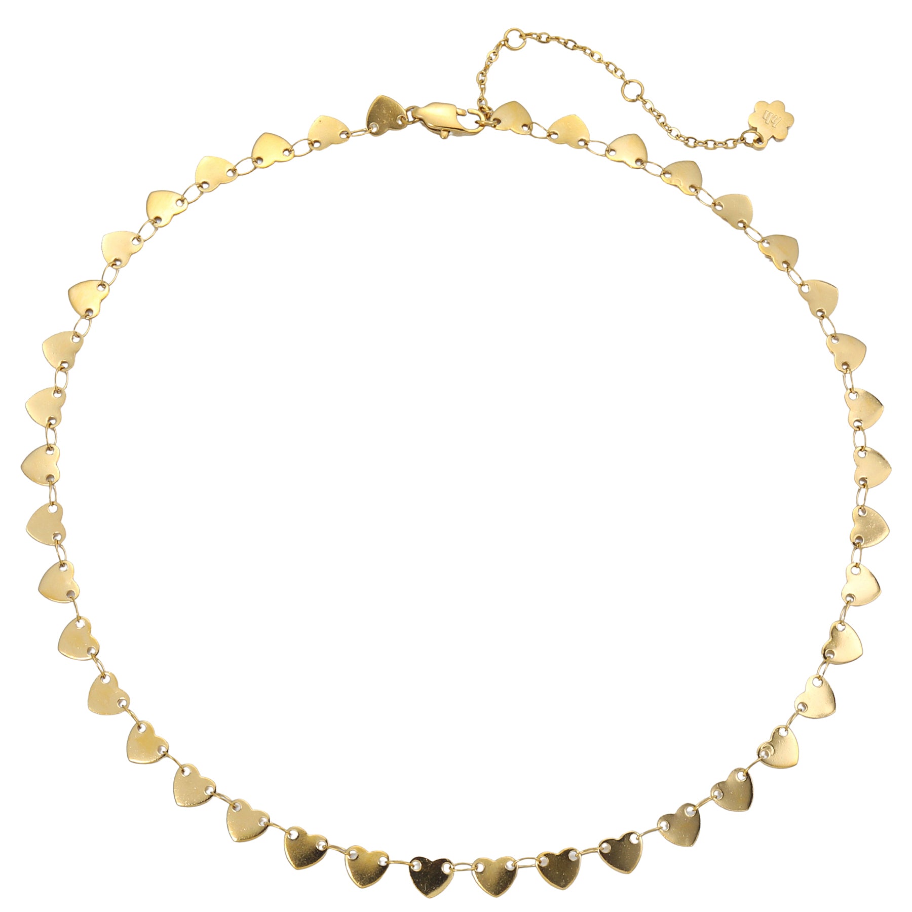 Linked Heart Statement Necklace Waterproof