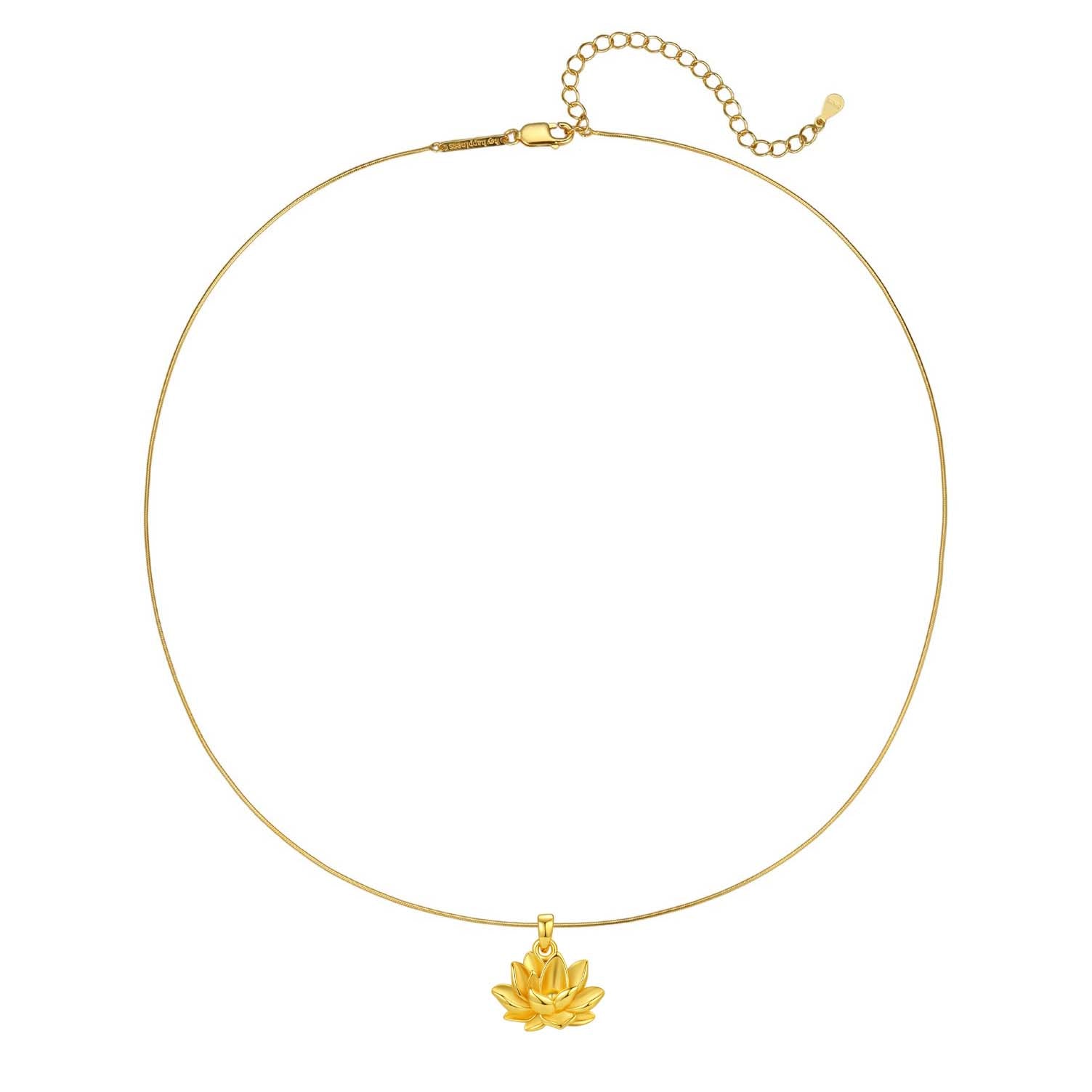 Collier Pendentif Lotus Persévérance Sterling Argent