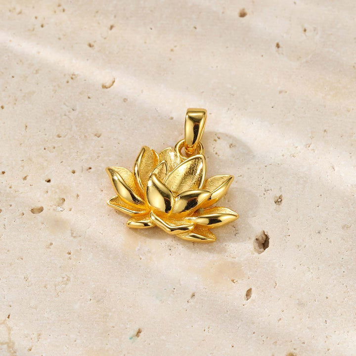 Collier Pendentif Lotus Persévérance Argent Sterling
