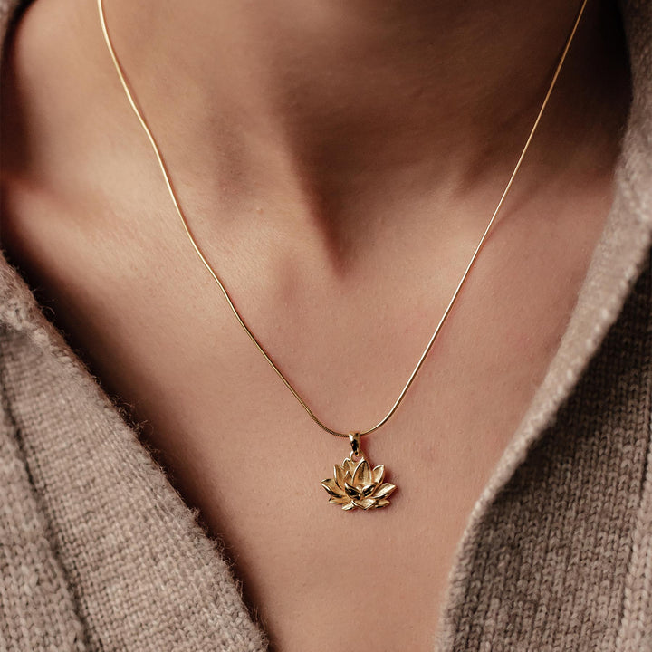 Collier Pendentif Lotus Persévérance Argent Sterling