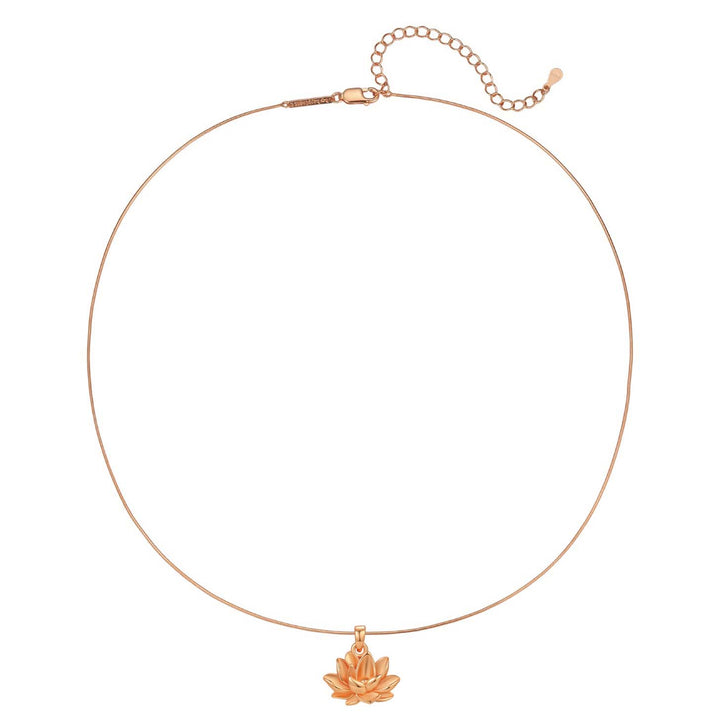Collier Pendentif Lotus Persévérance Argent Sterling