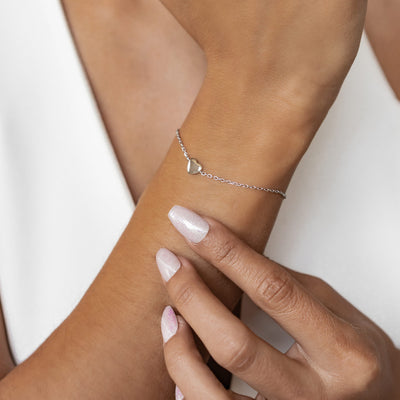 Love Heart Bracelet Sterling Silver