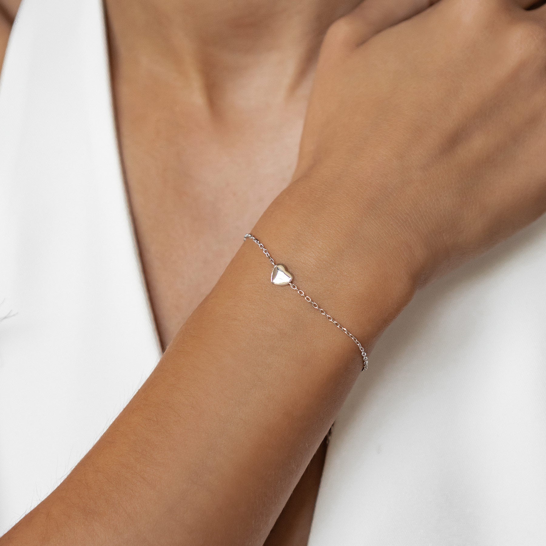 Pulsera Corazón Amor Plata de Ley