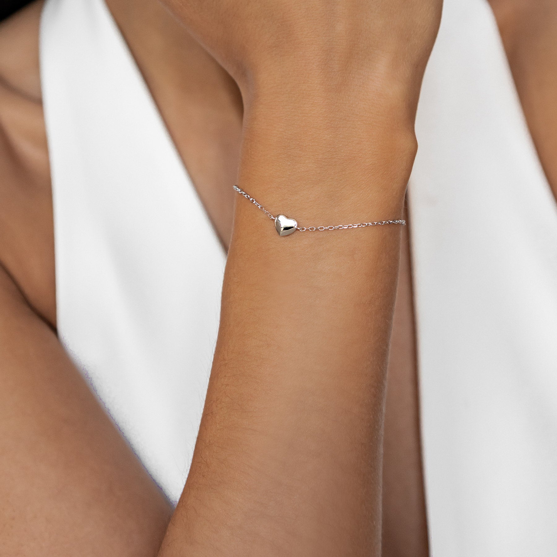 Pulsera Corazón Amor Plata de Ley