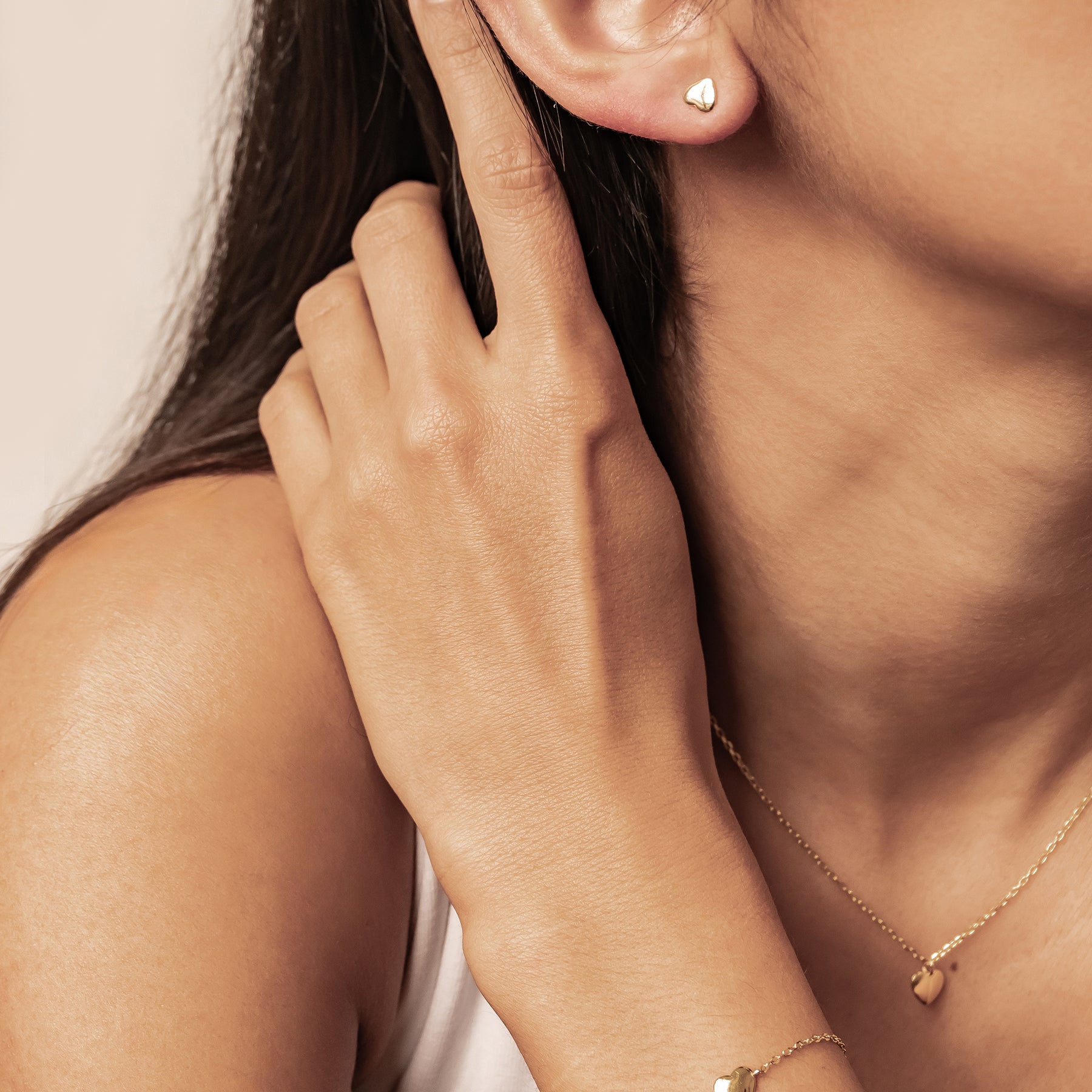 Love Heart Jewelry Set Sterling Silver