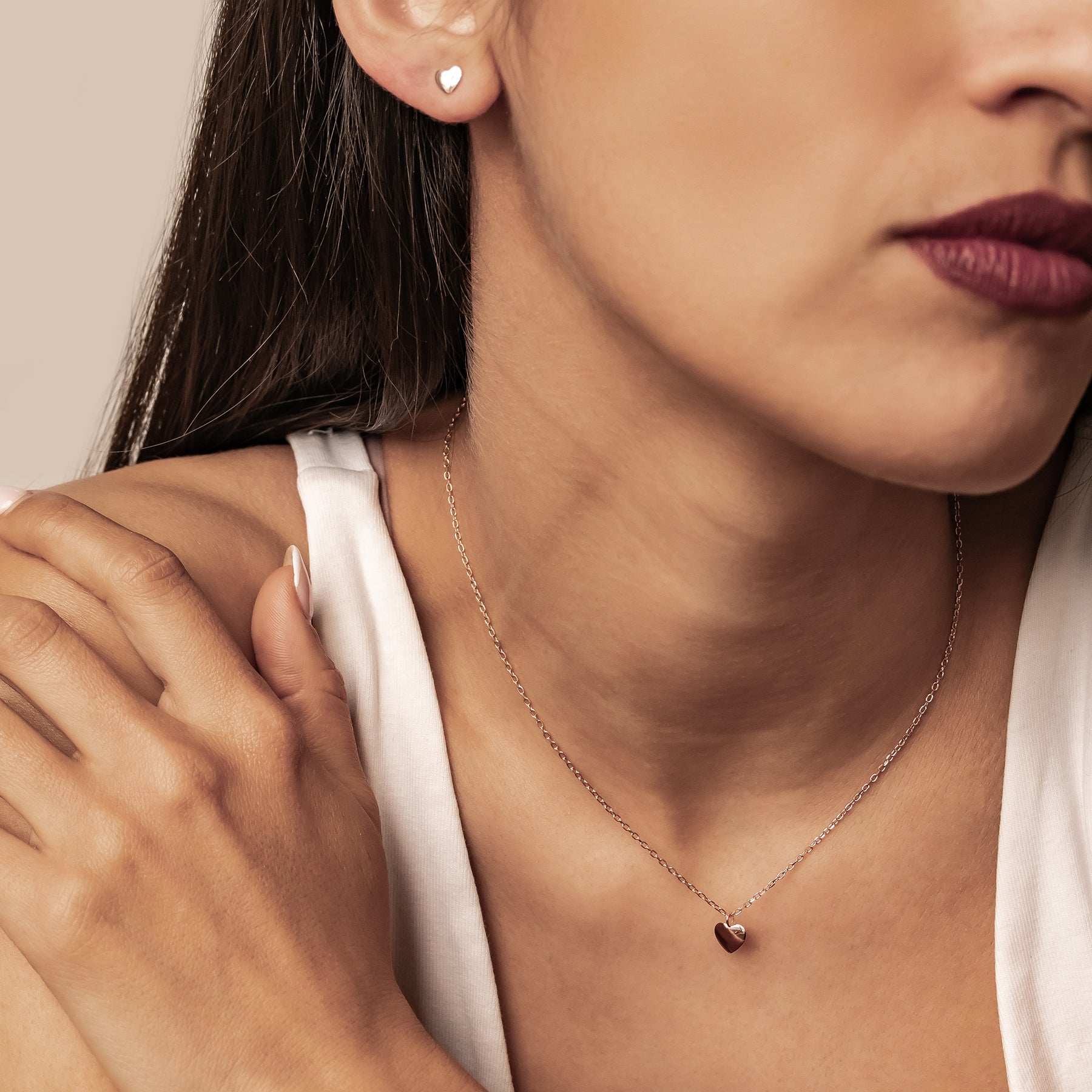 Love Heart Jewelry Set Sterling Silver