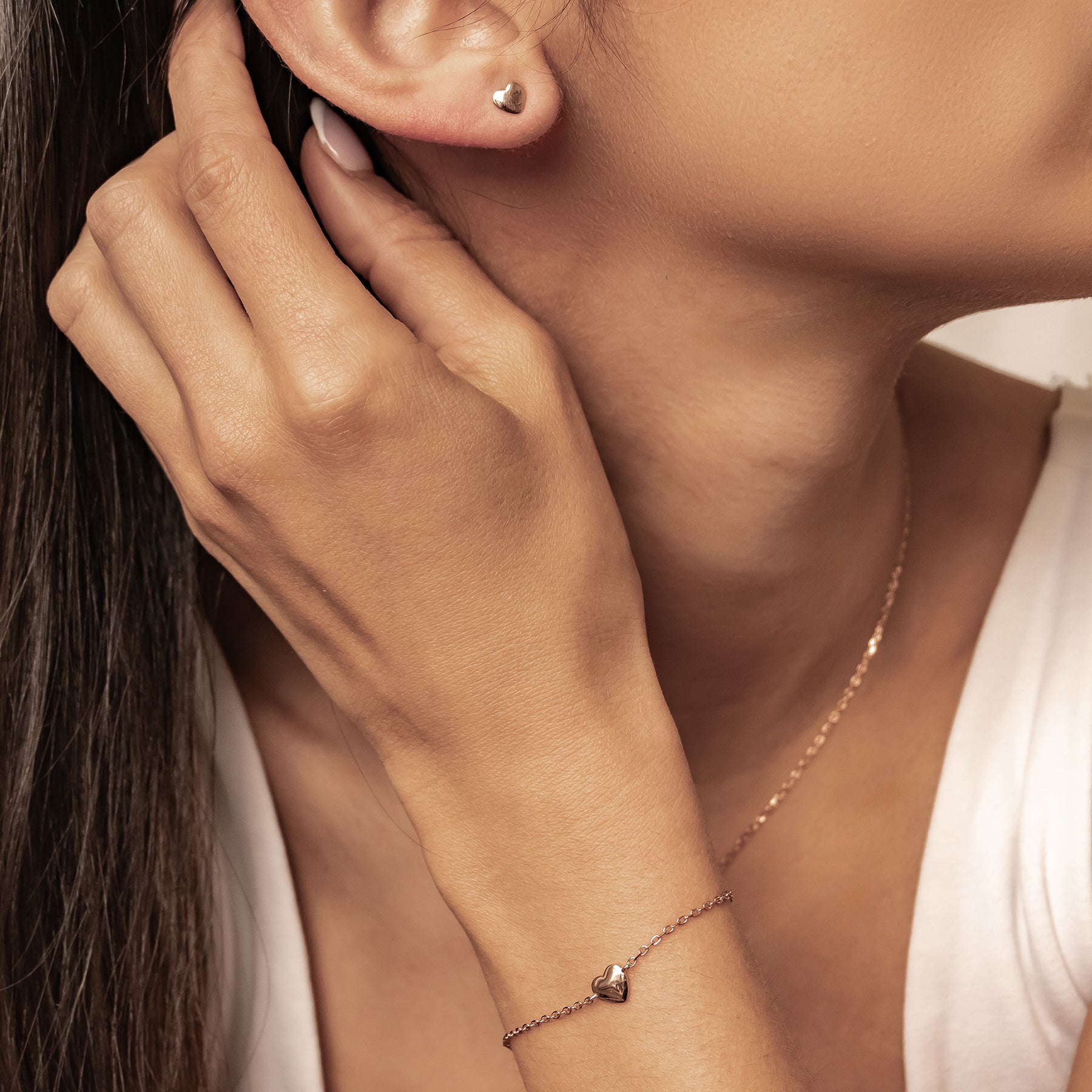 Love Heart Jewelry Set Sterling Silver