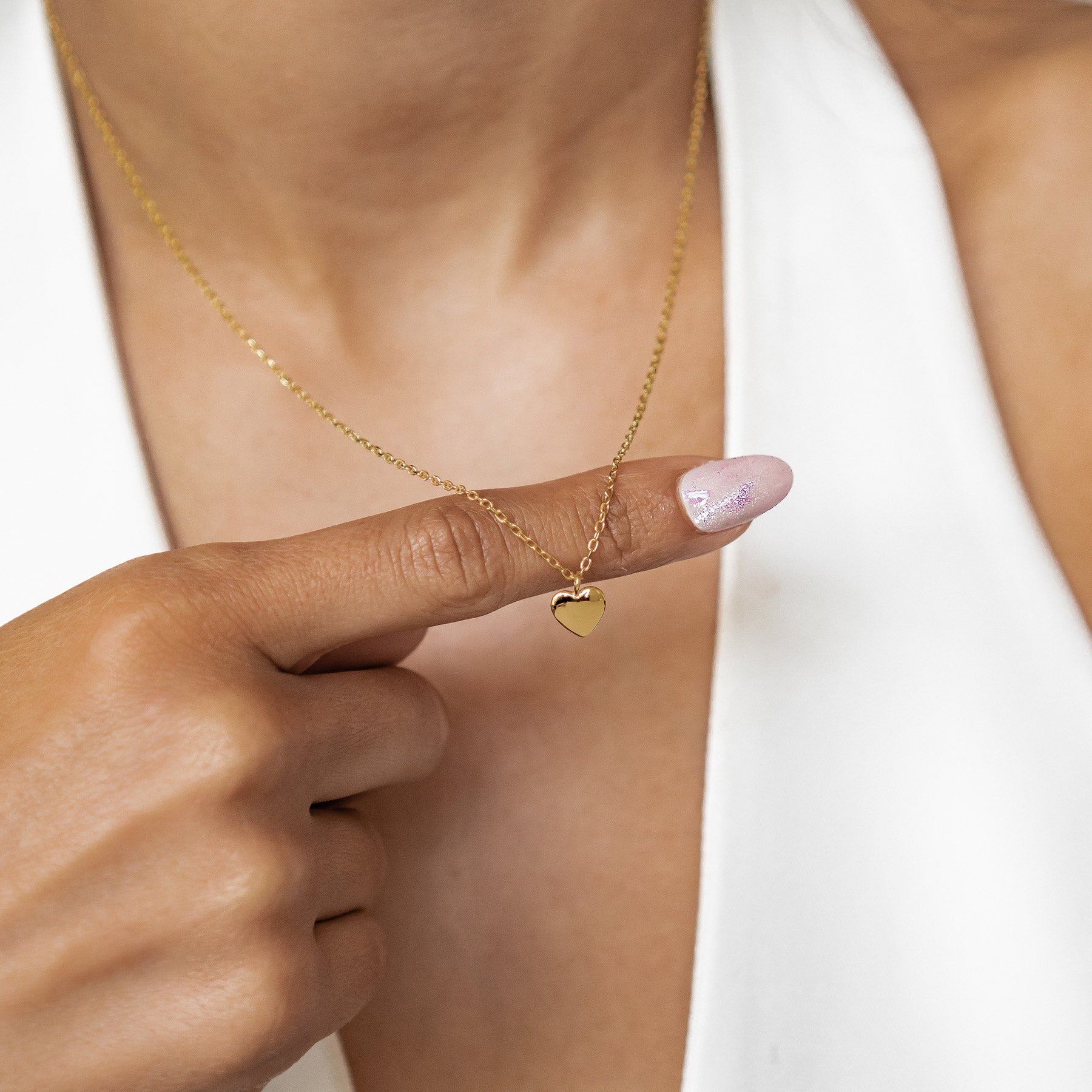 Love Heart Necklace Sterling Silver