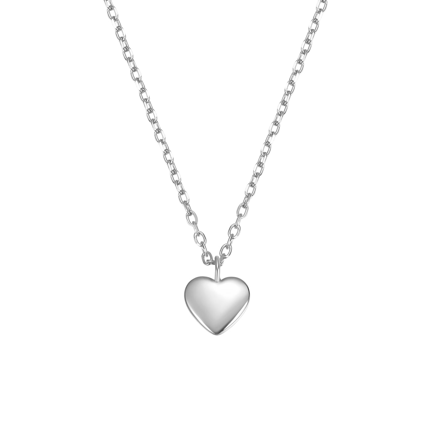 Love Heart Necklace Sterling Silver