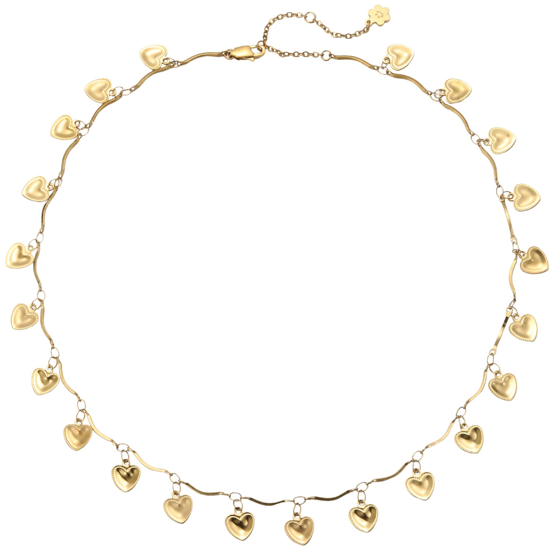 Love-Herz-Statement-Kette – wasserfest