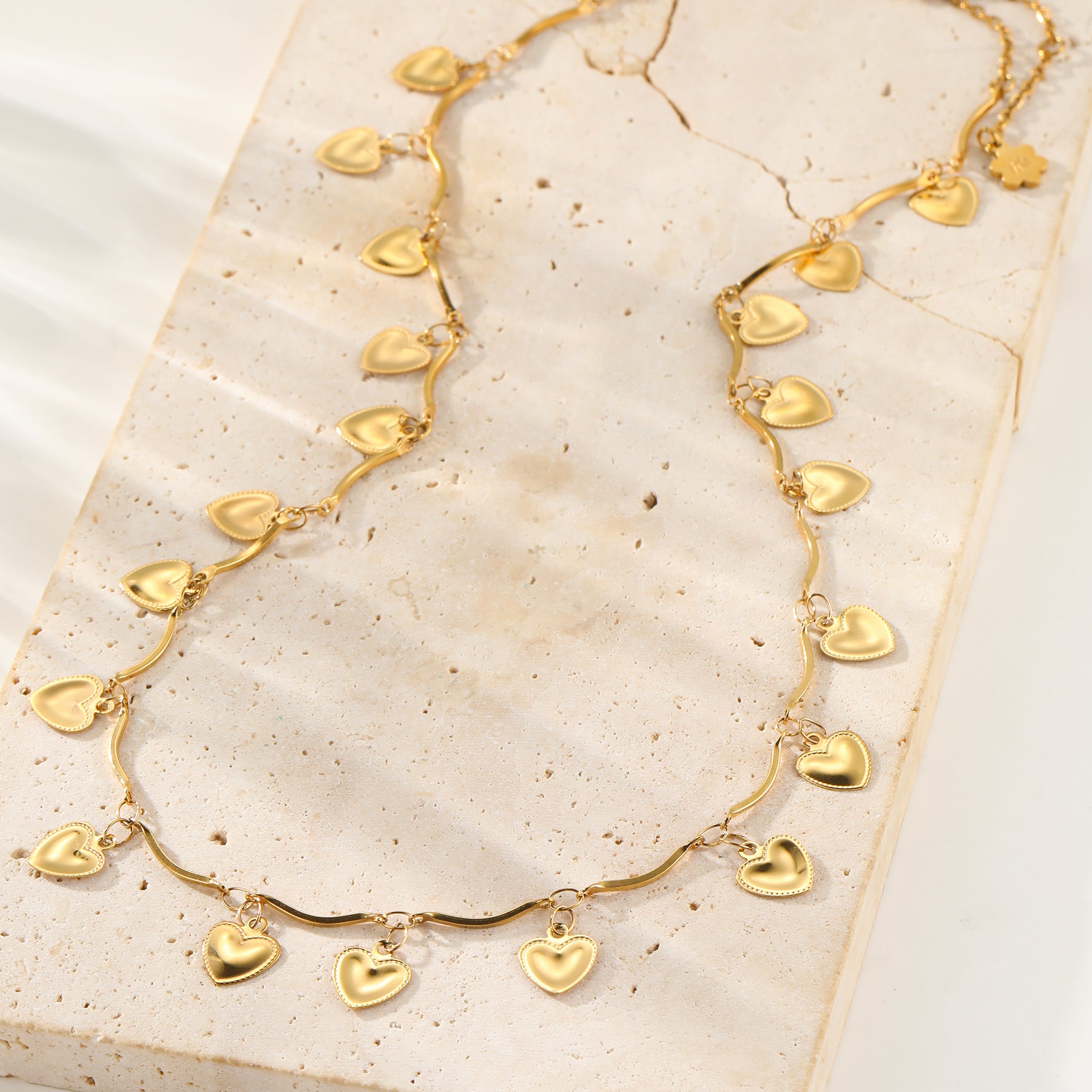 Love-Herz-Statement-Kette – wasserfest