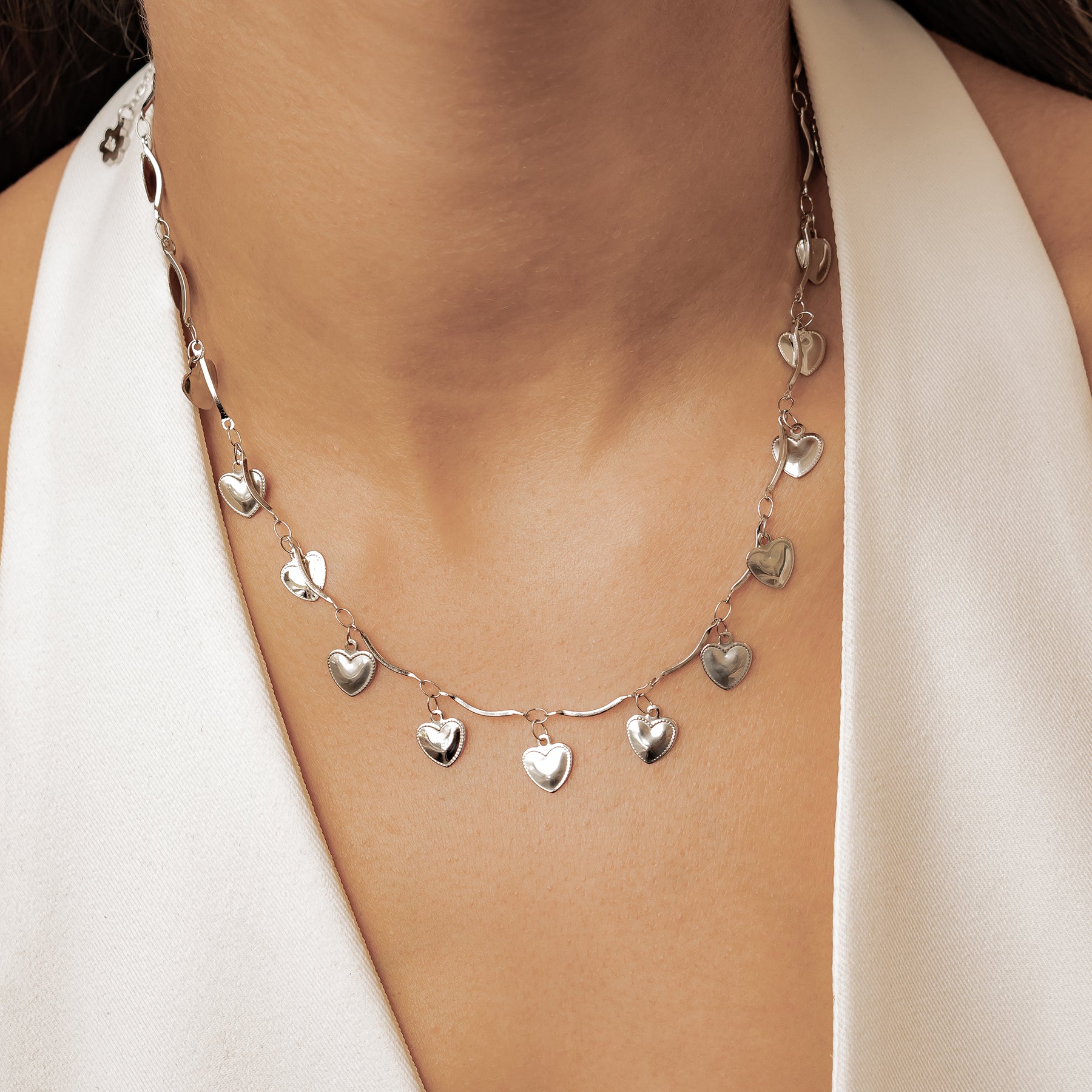 Love-Herz-Statement-Kette – wasserfest