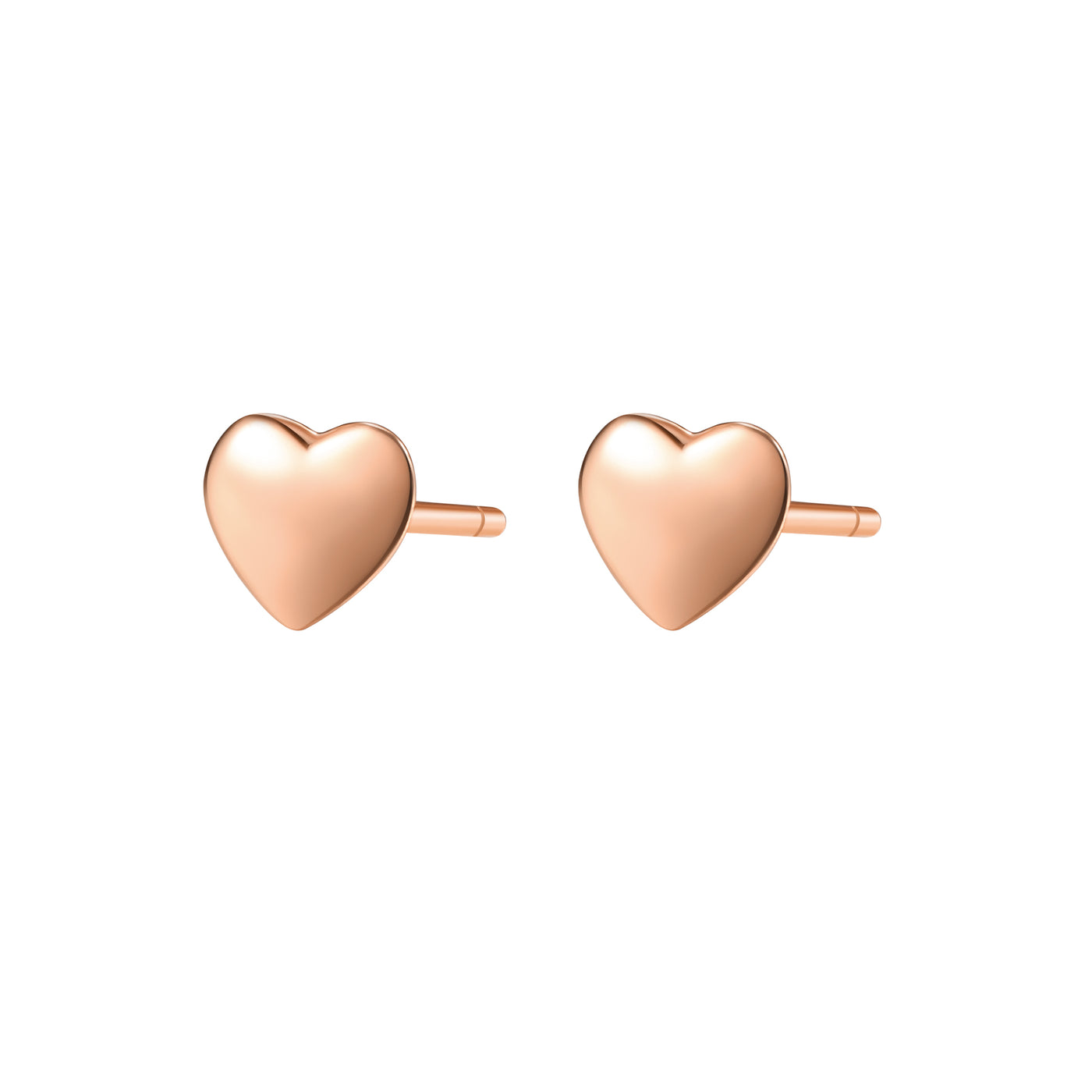 Love Heart Stud Earrings Sterling Silver