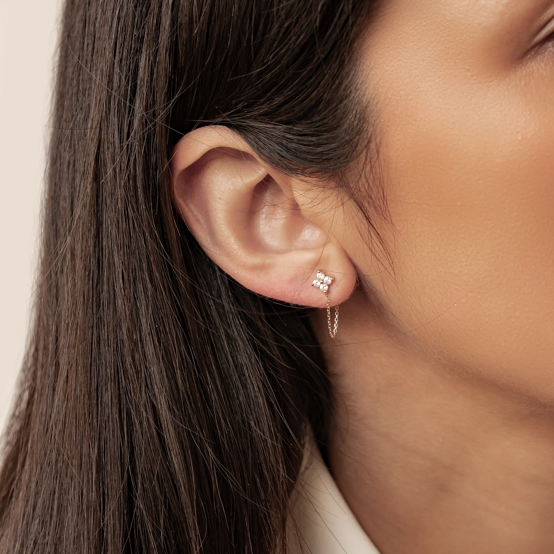 Luck Chain Earrings 14K Gold