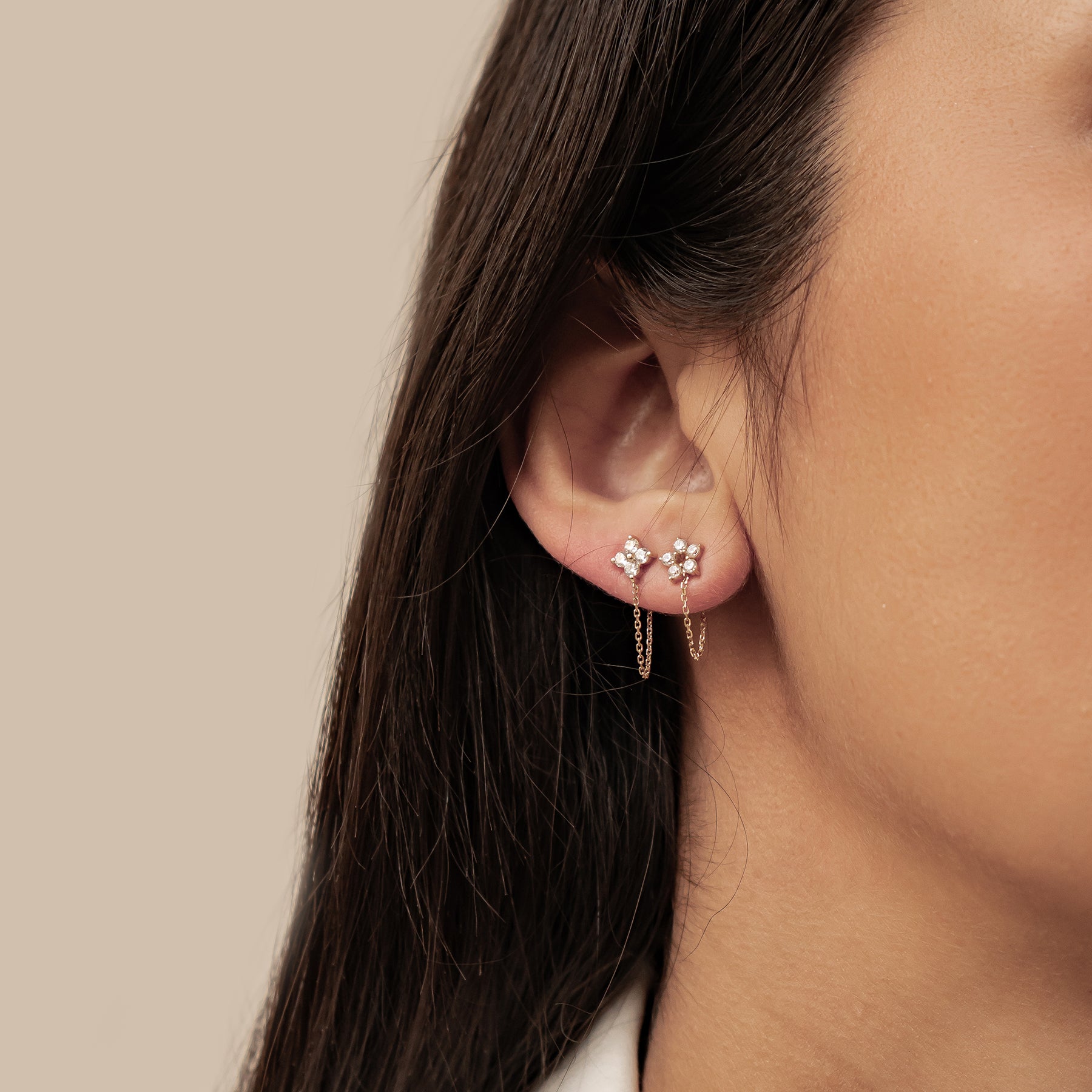 Luck Chain Earrings 14K Gold