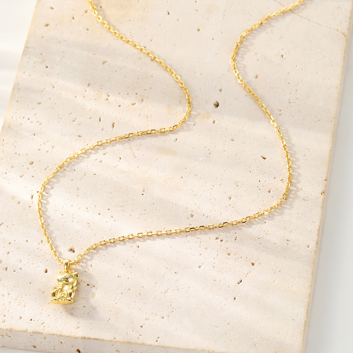 Collier Pendentif Lucky Chat Sterling Argent