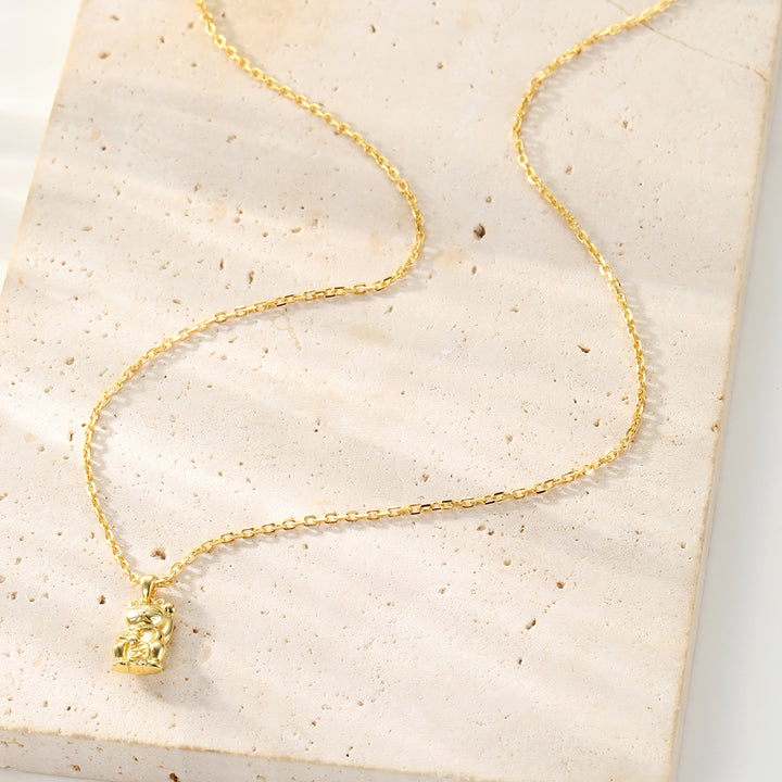Collar Colgante Gato Afortunado Plata de Ley 925