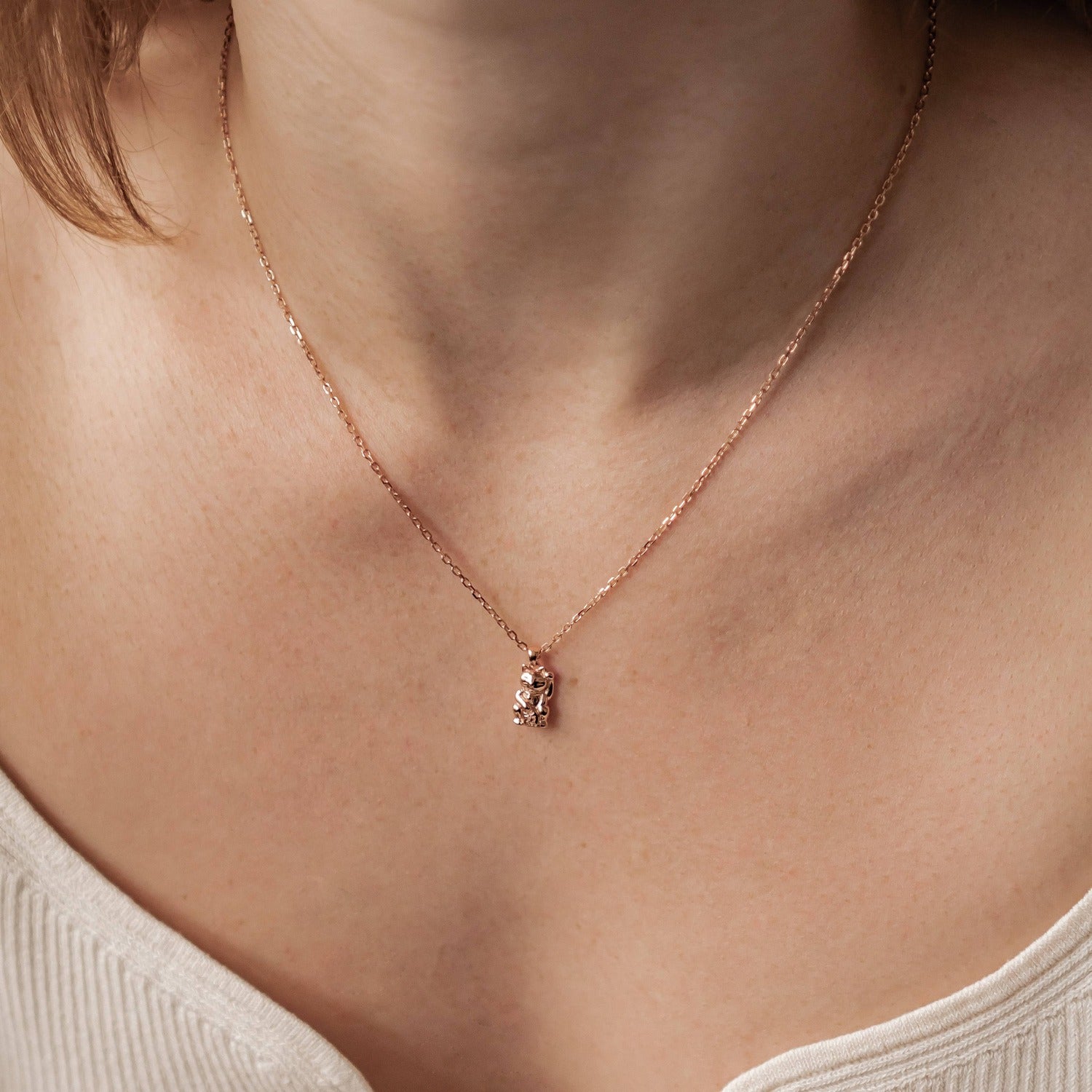 Collier Pendentif Lucky Chat Sterling Argent