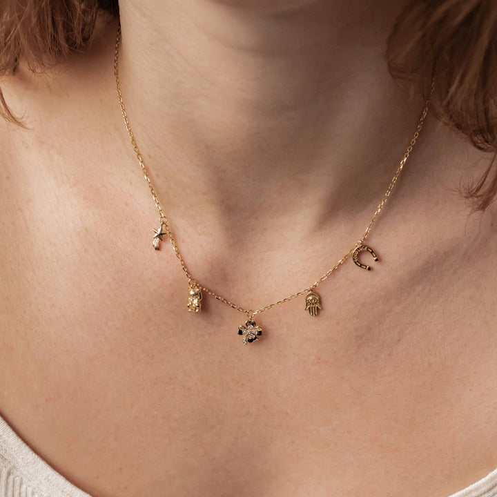 Collar Colgante Charms Fortuna Plata de ley 925